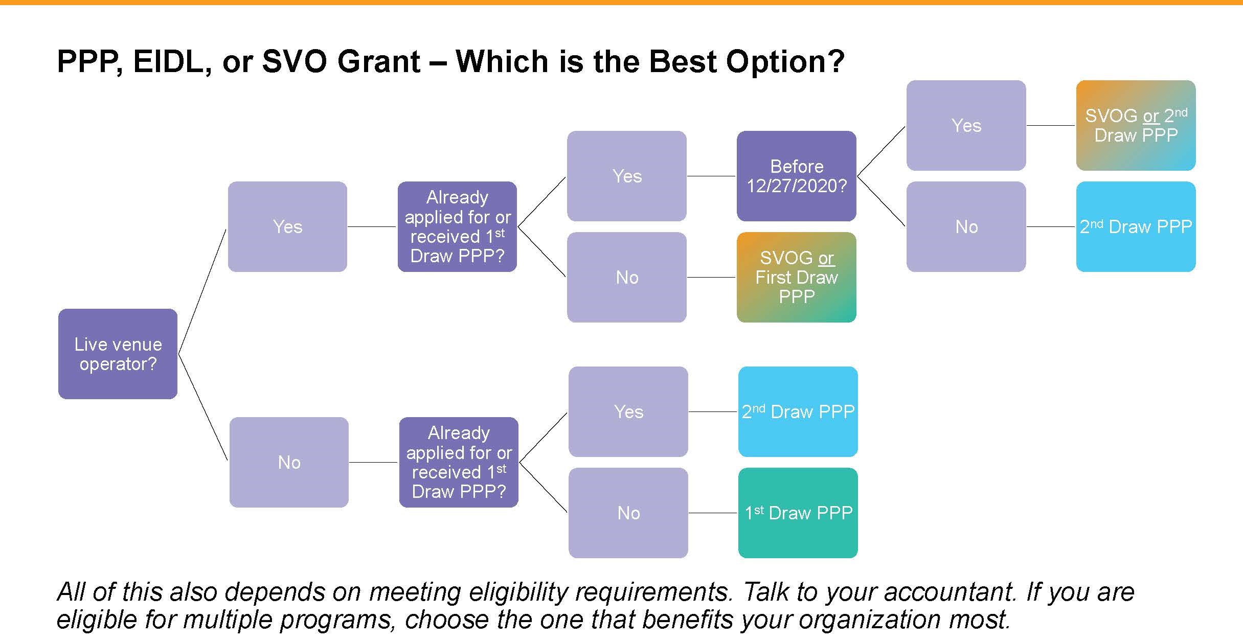 Slide detailing alternative government programs to the PPP