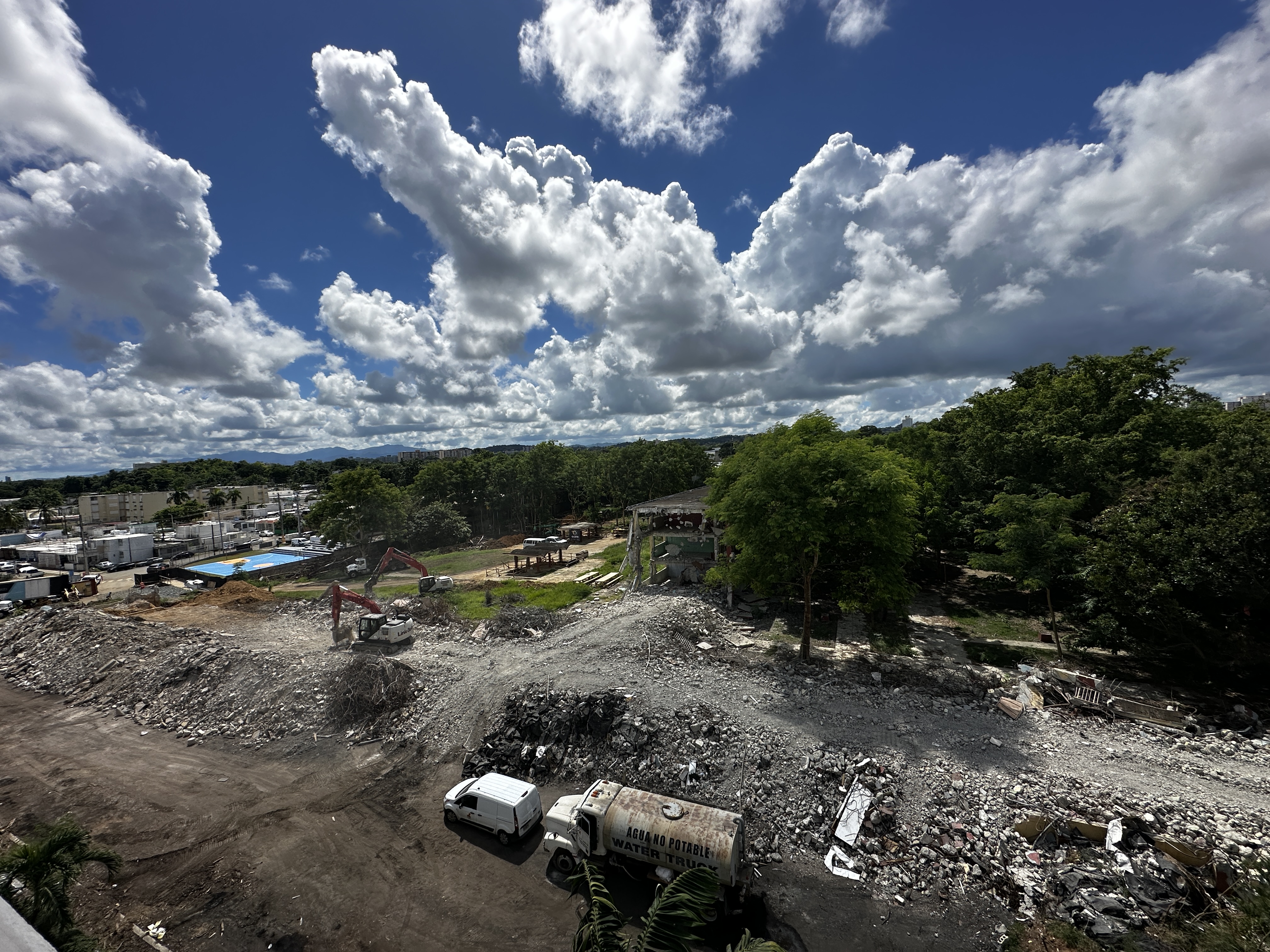 Aerial view of the OASIS Hub's project site.