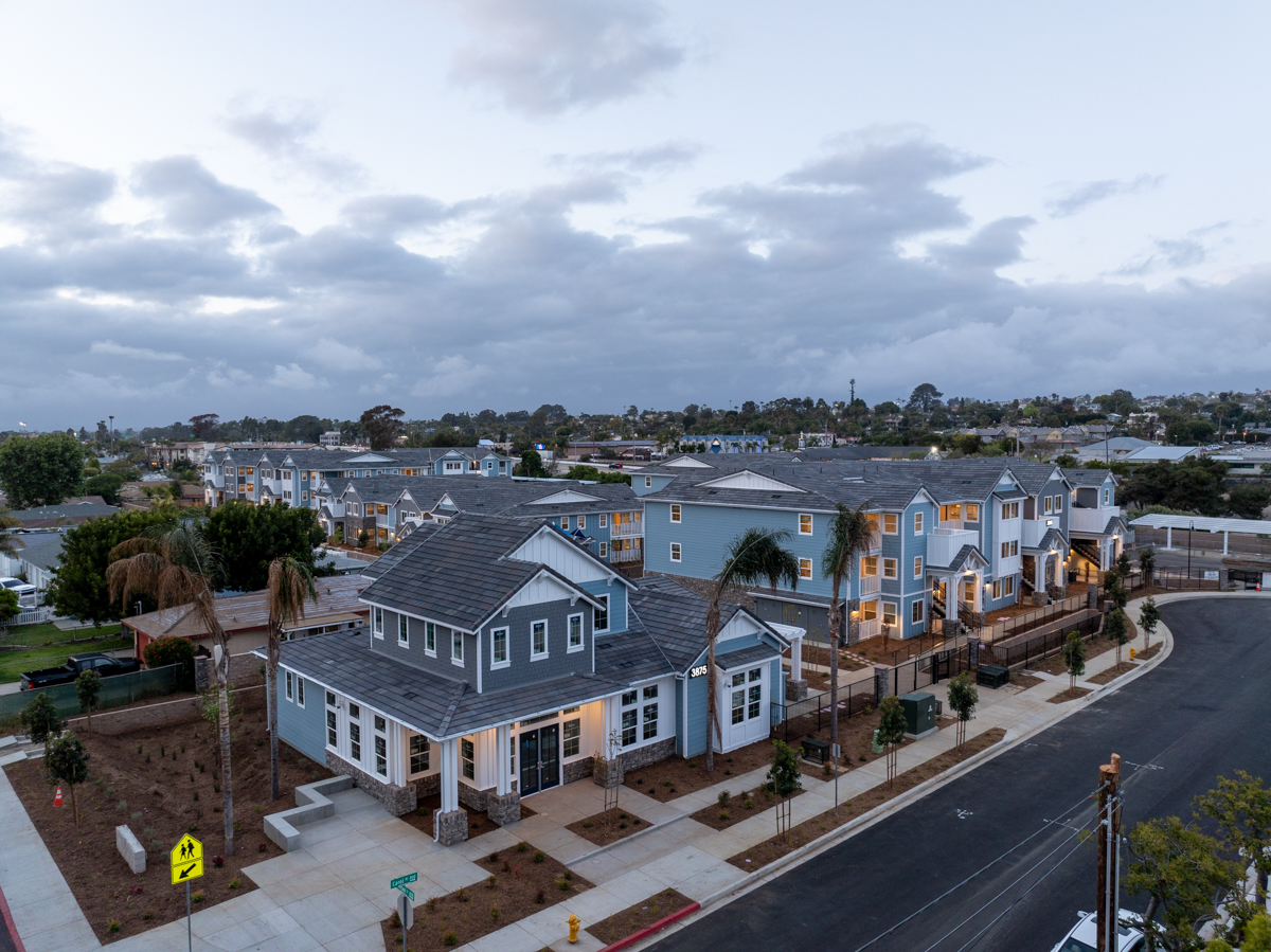 Aerial shot of IHO's Pacific Wind Apartments.