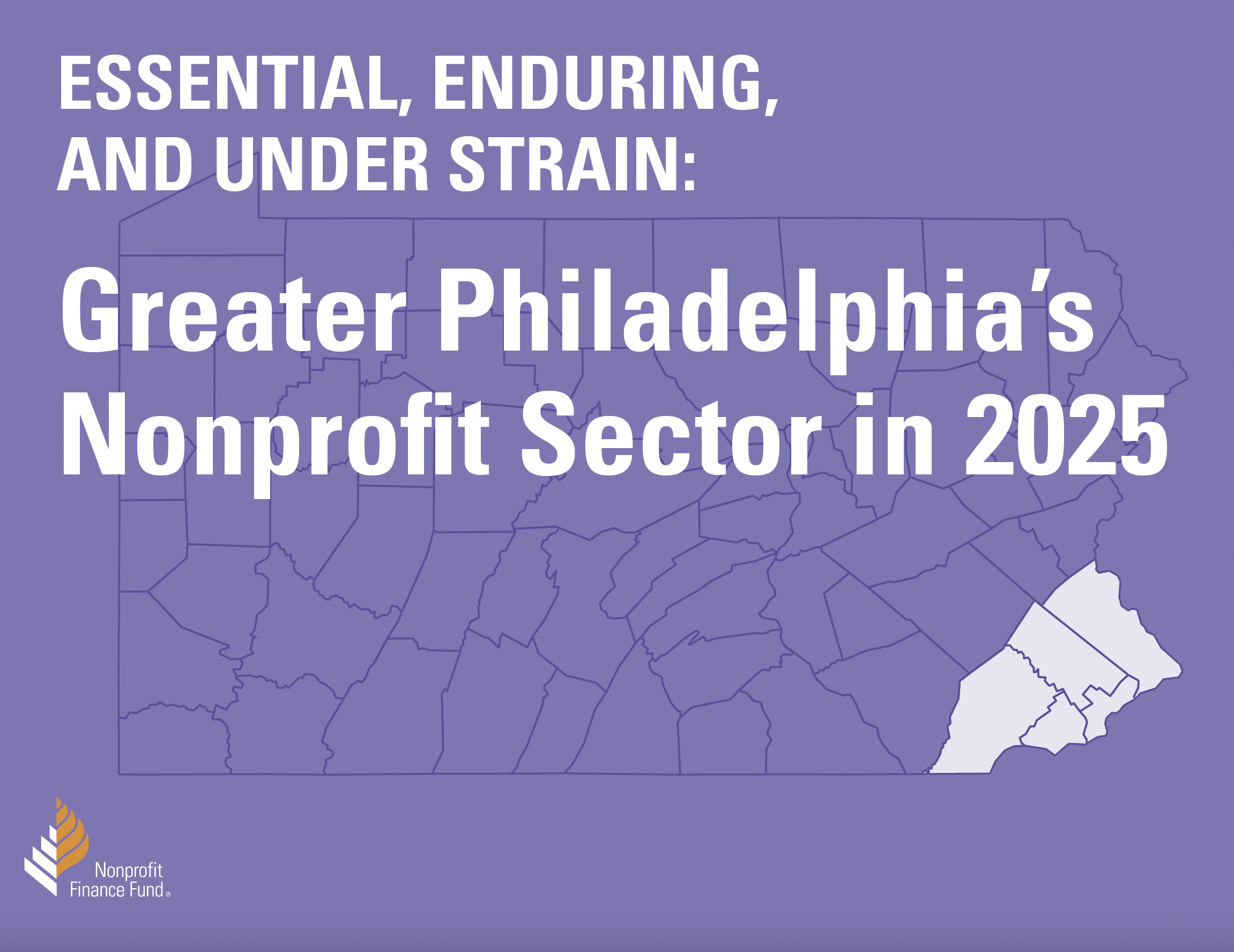 Purple cover for Philly report with map and regions highlighted in white.