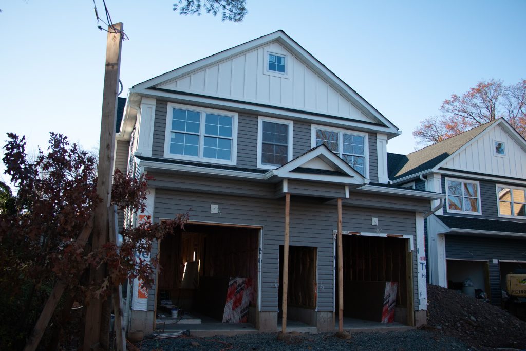 A house under construction.